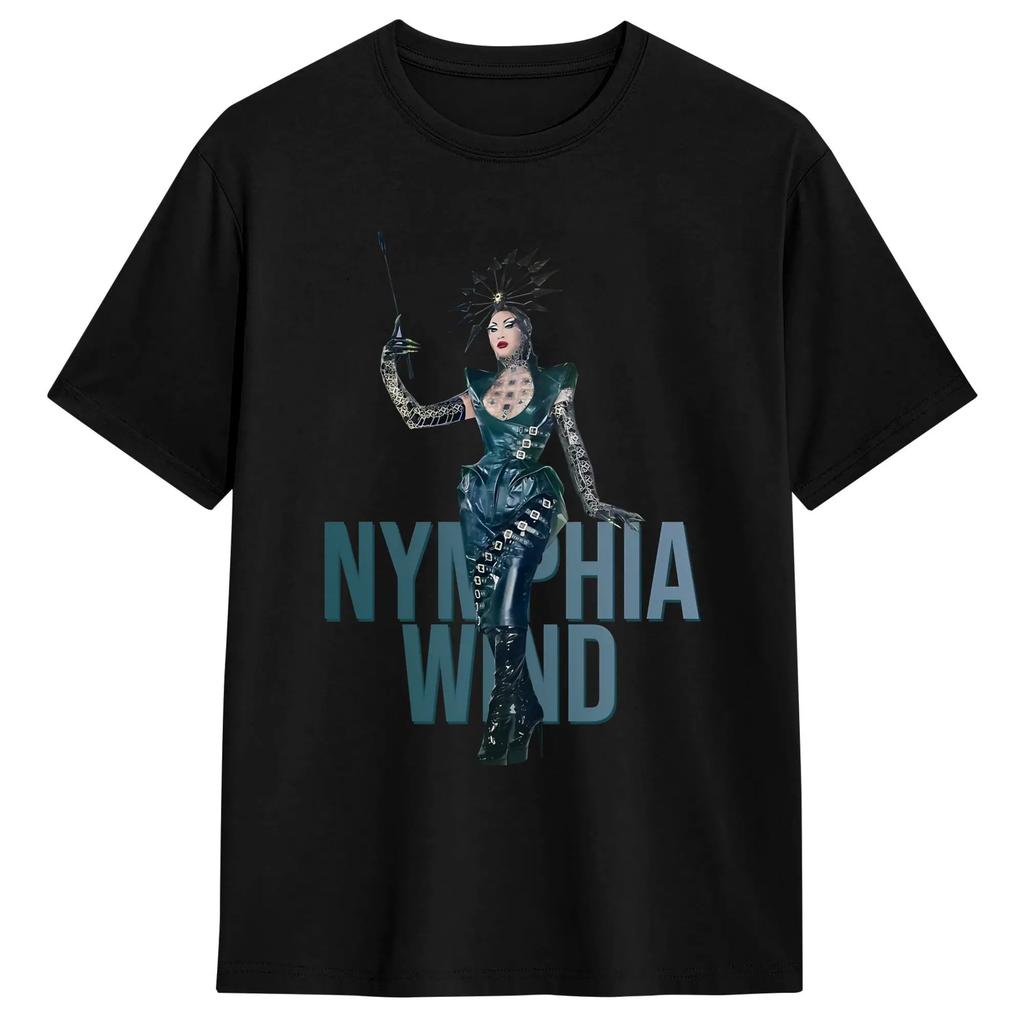 Men's Nymphia Wind Drag Queen T Shirts Clothing Novelty Short Sleeve Crewneck Tee Shirt Plus Size T-Shirts