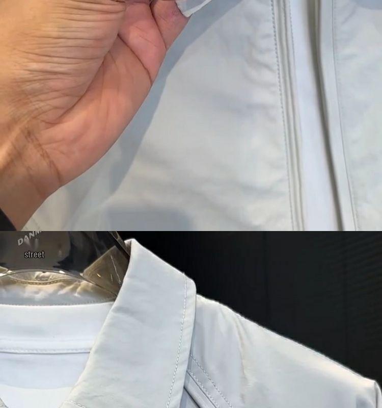 2025 Trendig Herrjacka med Broderade Bokstäver och Slag – Lätt Lyxig Casual Ytterplagg