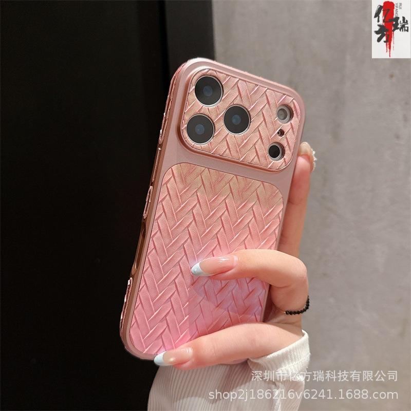 

Gradient Diamond Lattice Phone Case for Apple iPhone 17 Pro Max/16 Pro - Drop-proof Protective Cover 13 Pro Max