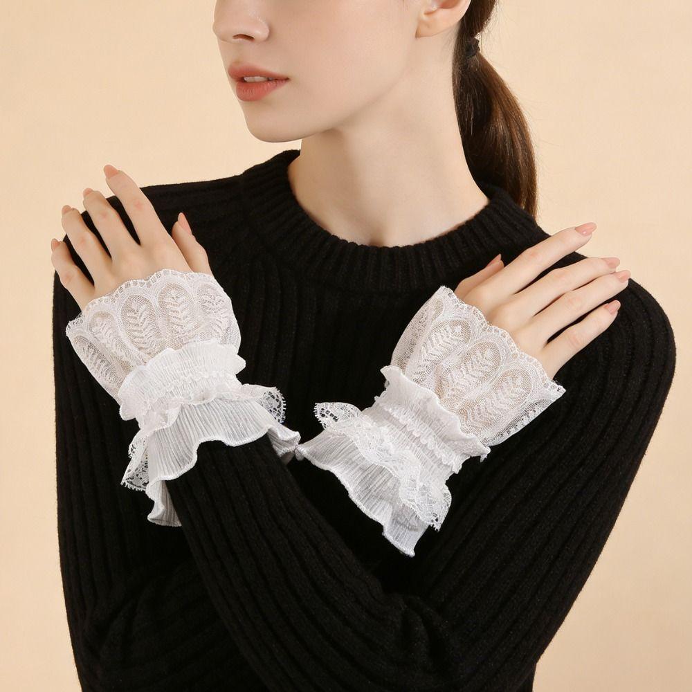 Costume Accessory Fake Sleeves Cuffs Comfortable Lace Cuff Fashion Fake Cuff Daily Accessory