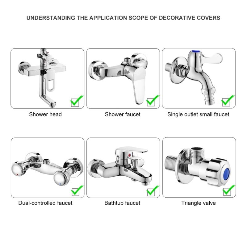 Universal Shower Plumbing Cover Wall Flange Faucet Decorative Cover Bathroom Accessory