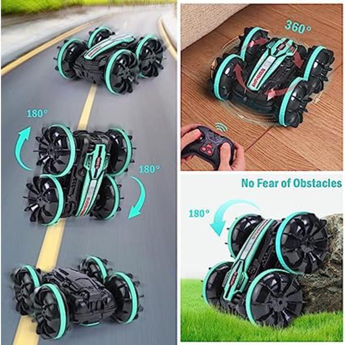 Amphibious Remote Control Car, 2.4GHz Waterproof 4WD Car 360 Rotating 118 RC Car, Toy for Children 3-12 Years