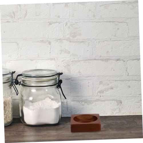 COLLBATH Wooden Grinder Bottle Base, Salt and Pepper Tray for Countertop Organization, Sturdy Wooden Stand, Storage Tray for Kitchen and Dining Table