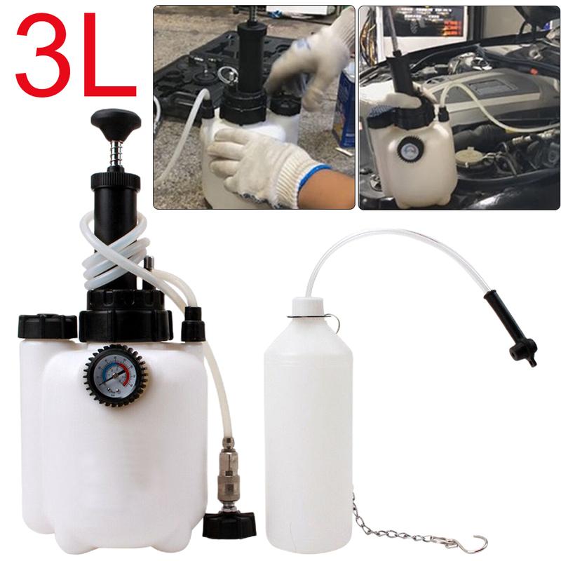3L Auto Bremsenentlüfter Hydraulische Pumpflüssigkeitspumpe Kit Leerer Austausch Entleerter Kit Ölwechsel Entlüftungsbehälter Schläuche Ersatzwerkzeug