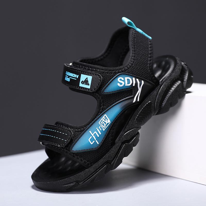 

Детские сандалии Новогодние модели Для детей среднего и старшего возраста Модная обувь для мальчиков на мягкой подошве Студенческая пляжная обувь Нет 40