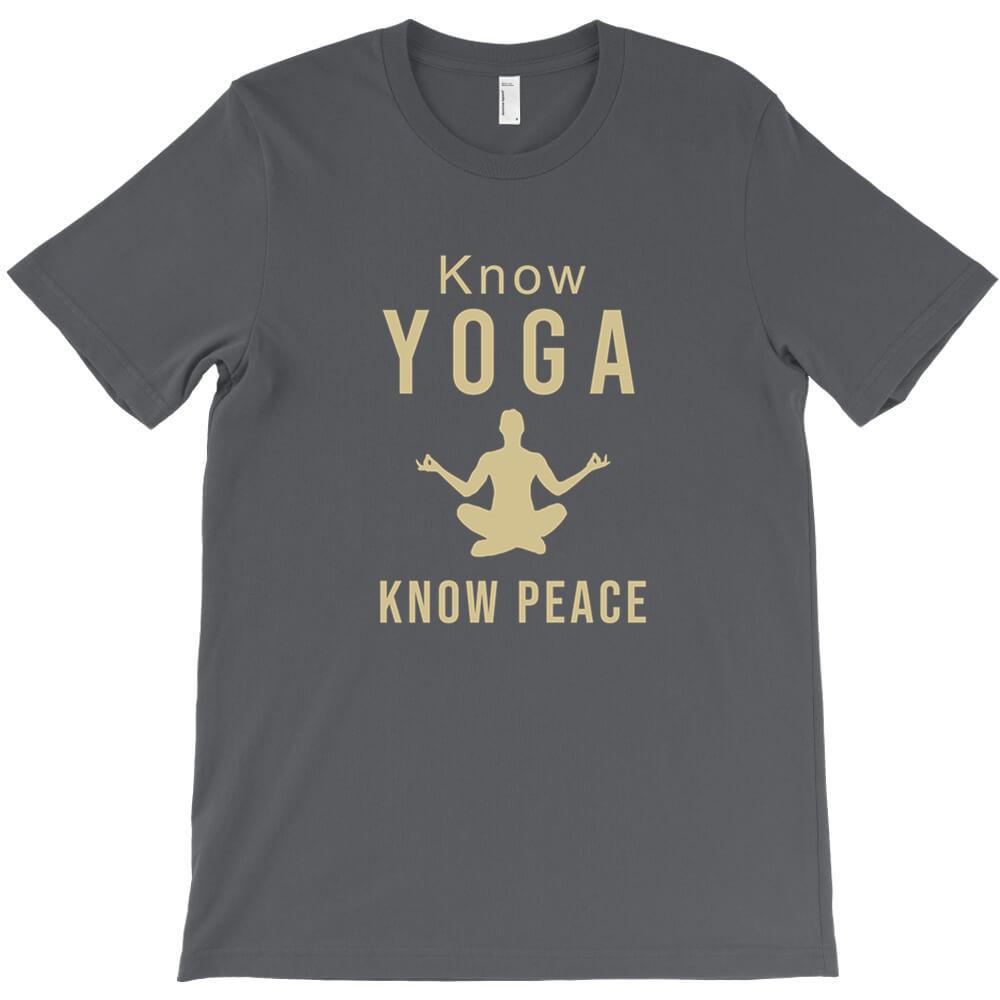 Know Yoga Know Peace T Shirt First Bunny Officer Mens Short Sleeve Shirt T Shirt