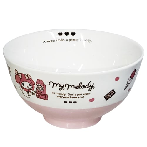 Sanrio My Melody Rice Bowl, Cute Item, Pink, Sanrio Goods, Tableware