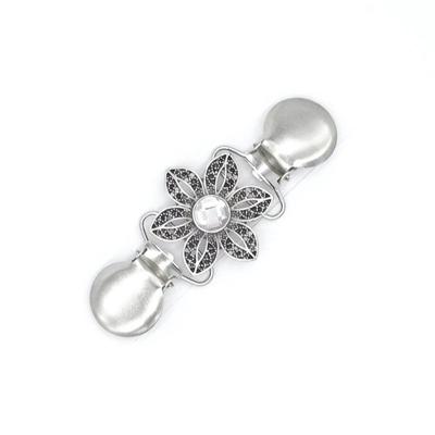 Fashionable Metal Clips for Clothing Classical Flower Small Clips Woman's Sweater Shawl Retainer Clip