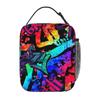 Bolsa de Almuerzo Aislada Reutilizable Portátil Oxford para Viajes Trabajo con Diseño de Graffiti Urbano Cómics Hip Hop
