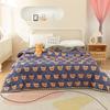 2025 Summer Thin Blanket Printing Bed Quilt Summer Cool Quilt Double Blankets Comforters Skin-friendly Cotton Thin Quilt Soft Bedding Home Textile