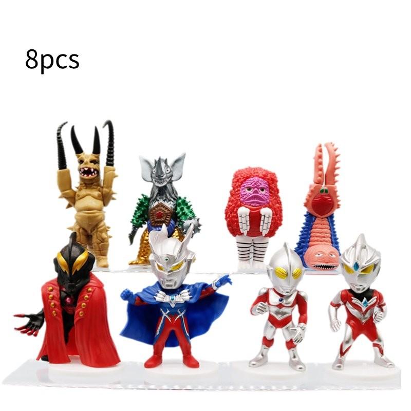 

Monster 8pcs Ultraman Toy Doll Model Desktop Decoration Ornament Gift Children