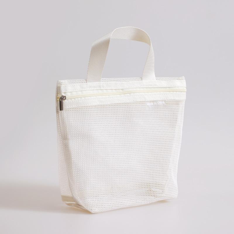 Handheld Mesh Toiletry Bag, Transparent Storage Bag, Portable Makeup Bag, Large Capacity Storage Bag, Underwear Organizing Bag
