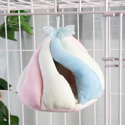 Hámster con Forma de Algodón de Azúcar Colorido Hamaca para Mascotas Pequeñas Cama Colgante Cálida para Dormir