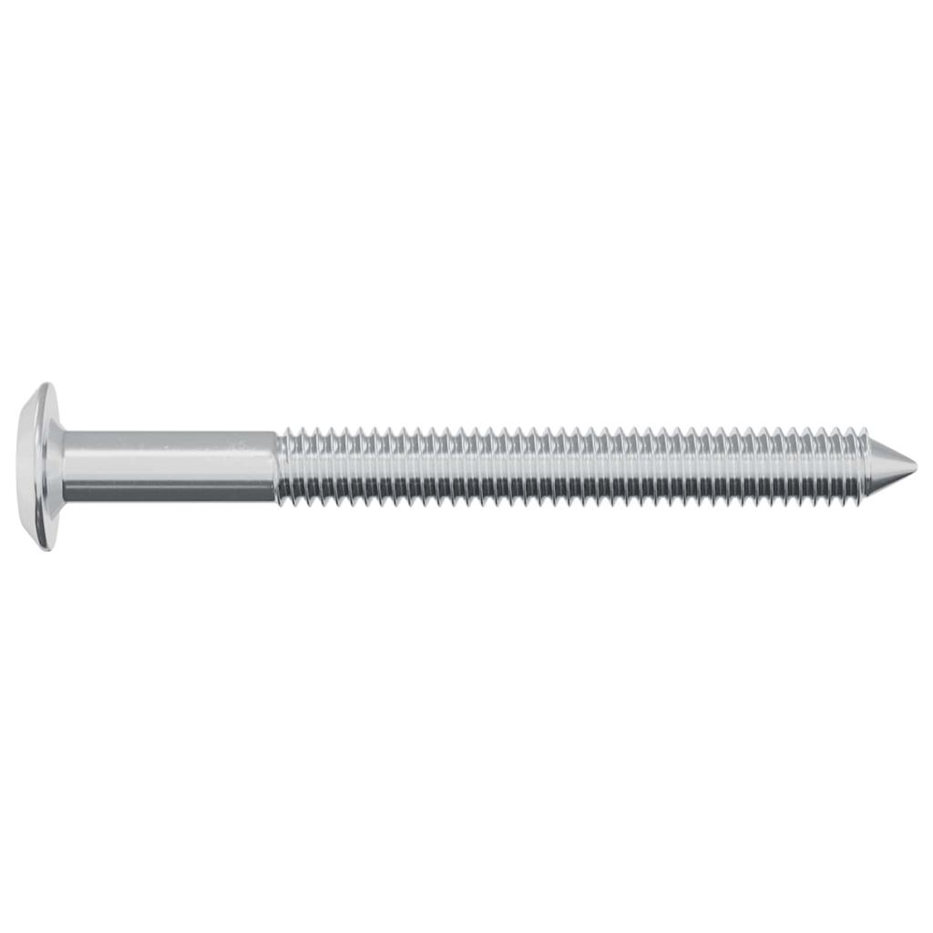 Screw 12 Pcs Silver M6 X 60 Mm Steel