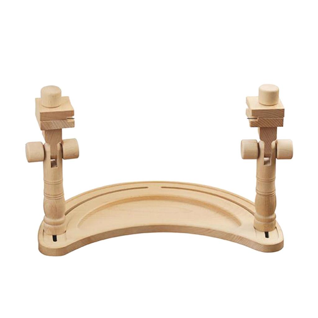 Chinese Style Rotating Wood Cross Stitch Work Table Rack Hands-free Embroidery Stitchwork Swivel Sewing Frame Support