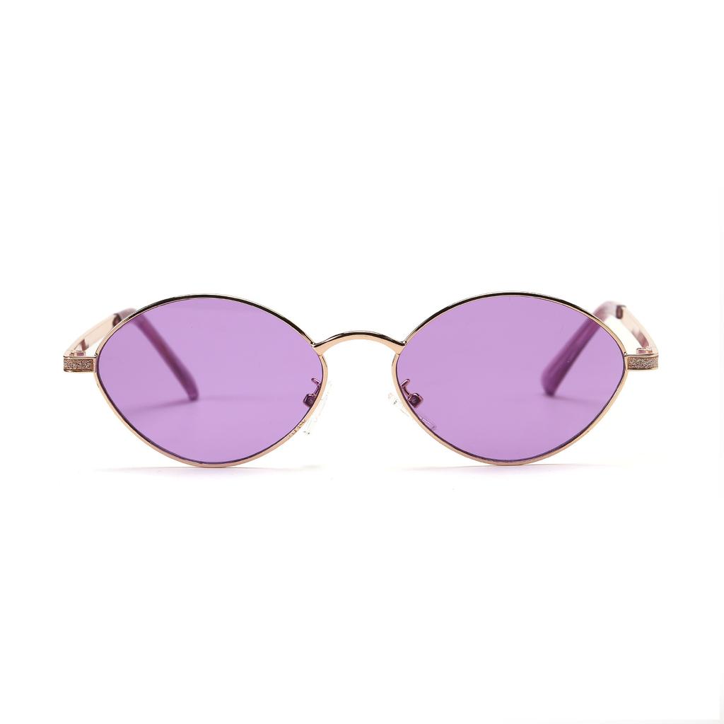 Glasses 95112 Oval Color Lenses Small Frame Rap With Sunglasses Women'S Sunglasses Men