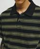 ENDOOR Vtg Dyed Stripe 1/2 Polo Shirt (Vtg Olive)