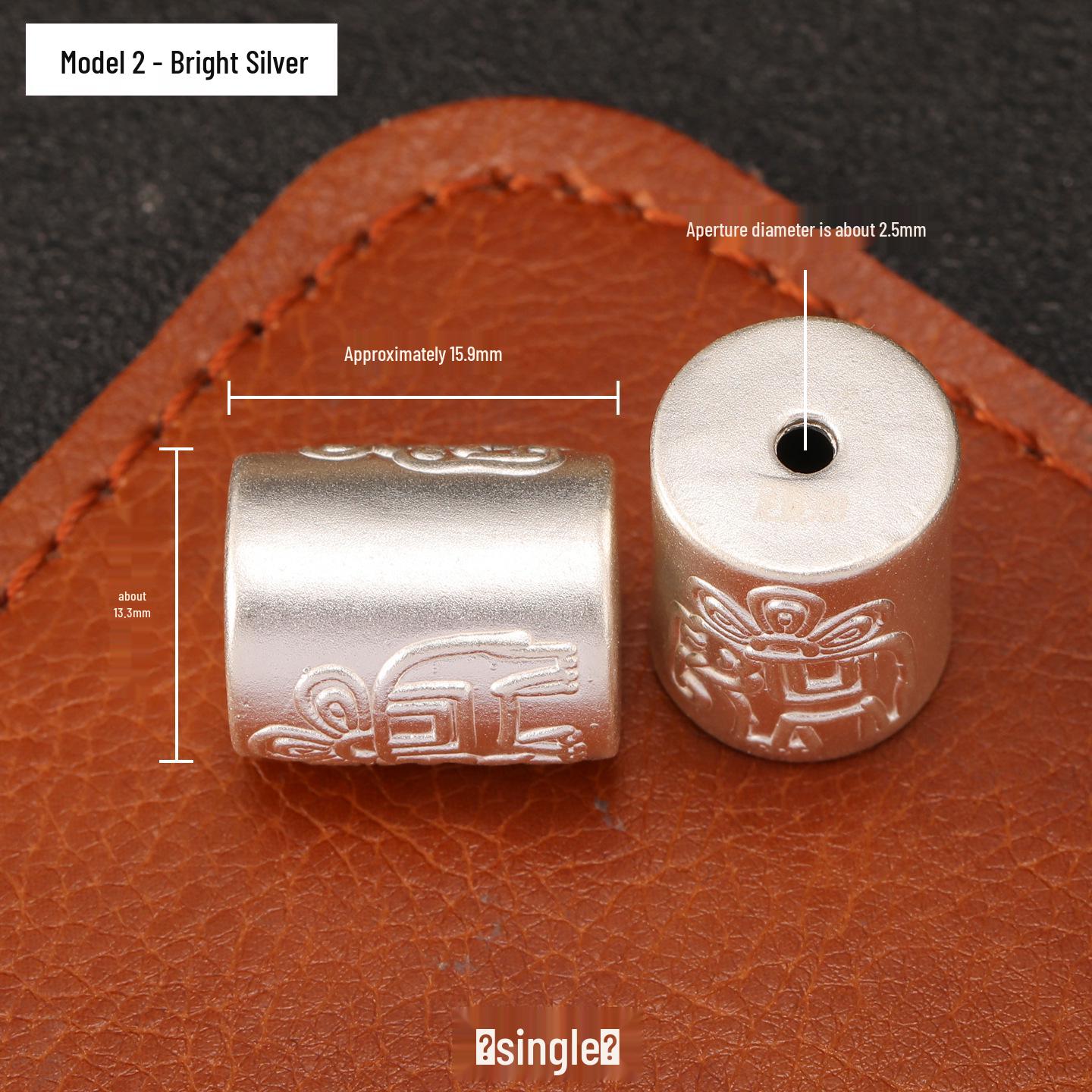 Sterling Silver S999 Cloud and Elephant Pattern Spacer Beads - Lucky Retro DIY Accessories