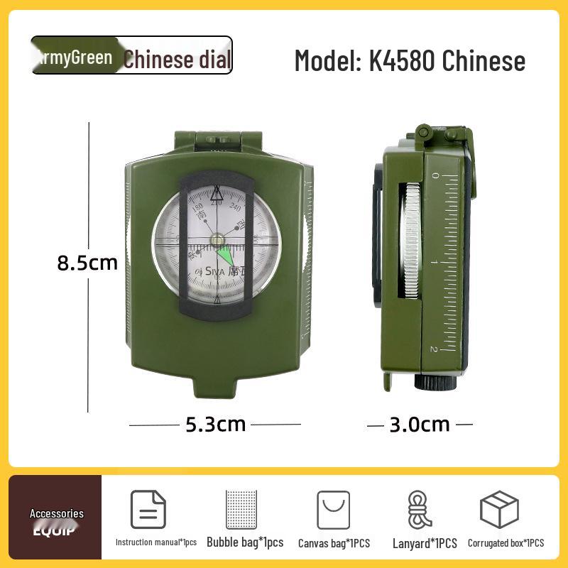 K4074 High-Precision Multifunctional Luminous Outdoor Compass with Inclinometer