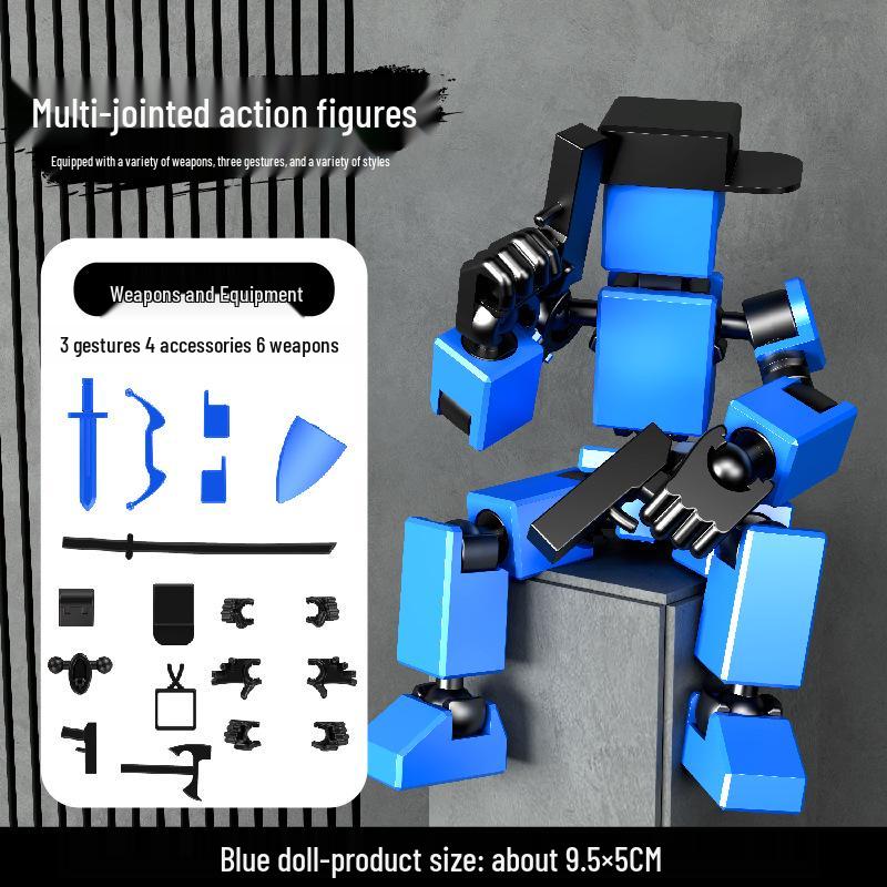 Lucky 13 Articulated 3D Printed Mini Action Figure with Personalized Joints