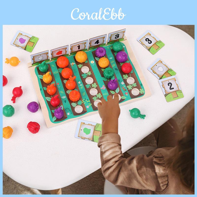 Wooden Fruit And Vegetable Garden Play Set For Childrens Early Education And Learning