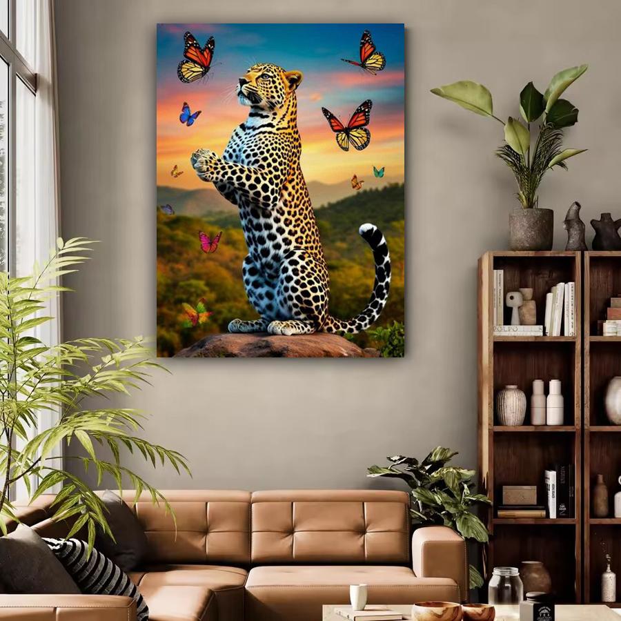 Diamond Painting New Collection Colorful Butterfly Leopard Diy Full Rhinestone Embroidery Animals Mosaic Cross Stitch Kits Wall Decor