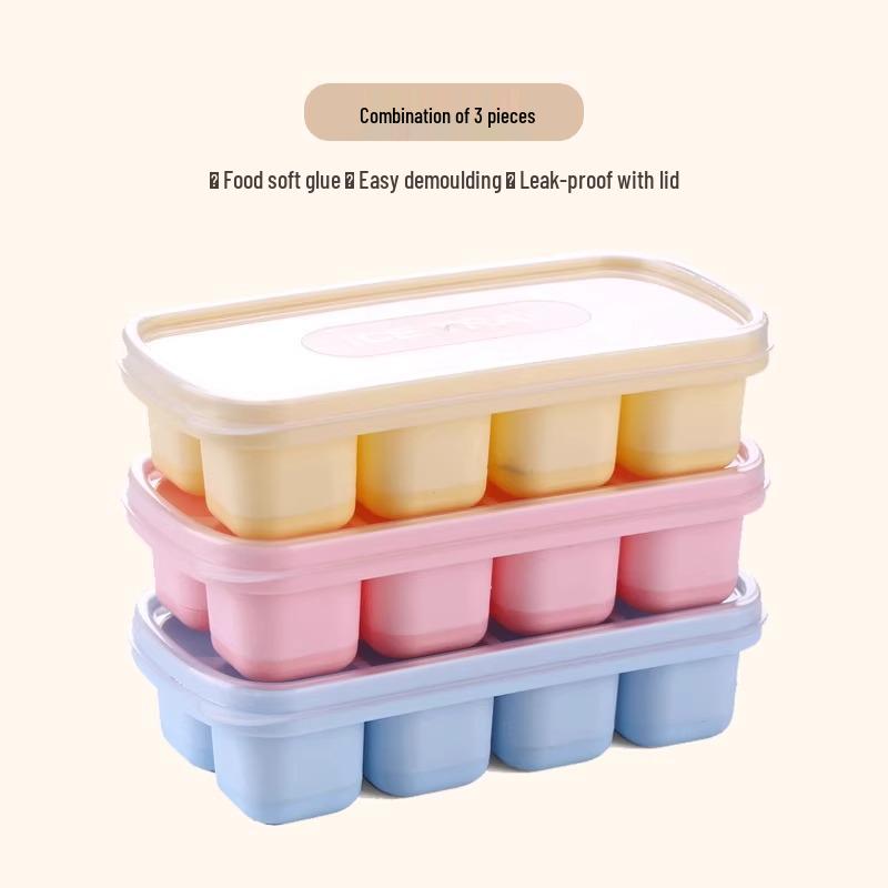 Food-Grade Silicone Ice Cube Tray for Home Use – DIY Quick-Freezing Ice Mold and Yogurt Ice Container