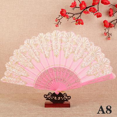 Abanico Plegable de Encaje Vintage Abanicos de Mano para Danza Abanico de Danza Chino Accesorios para Fotos Decoración para Fiesta de Bodas Adorno Manualidad Regalo