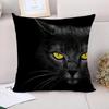 Zwarte Kat Kussenslopen Kussens voor Decoratieve Bank Kussenhoes Kussensloop _ Kort Pluche Huisdecoratie Accessoiresz,(2)