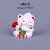 Cute Mini Beckoning Cat Ornament for Office Desk, Car Console, and Interior Decor