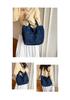 2026 Women's Versatile Denim Tote - Large Capacity, Artistic Crossbody & Shoulder Bag for Fashionable Commutes & Shopping
