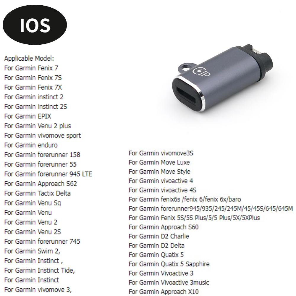 USB Fast Charger Dock Base For Garmin Vivoactive 3 charger 4s 935 Venu Sq 945 245 Fenix 5S 5X Plus 7 6 6S 6X Pro Charging Cable
