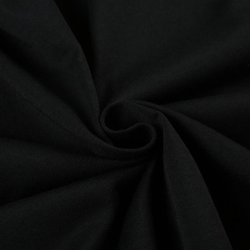 European and American Digital Printed Summer Fashion Personality Short Style Crop Top with Exposed Navel and One Shoulder T-shirt Top