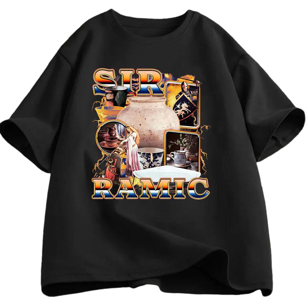 

Sir Ramic Fun Knight Pattern Tshirt Summer Mens Womens High Quality Casual Cotton Short Sleeve Street Wear Y2K Top M