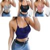 Elegant Womens Sexy Spaghetti Strap Cross Back Lace Crop Top For Clubwear