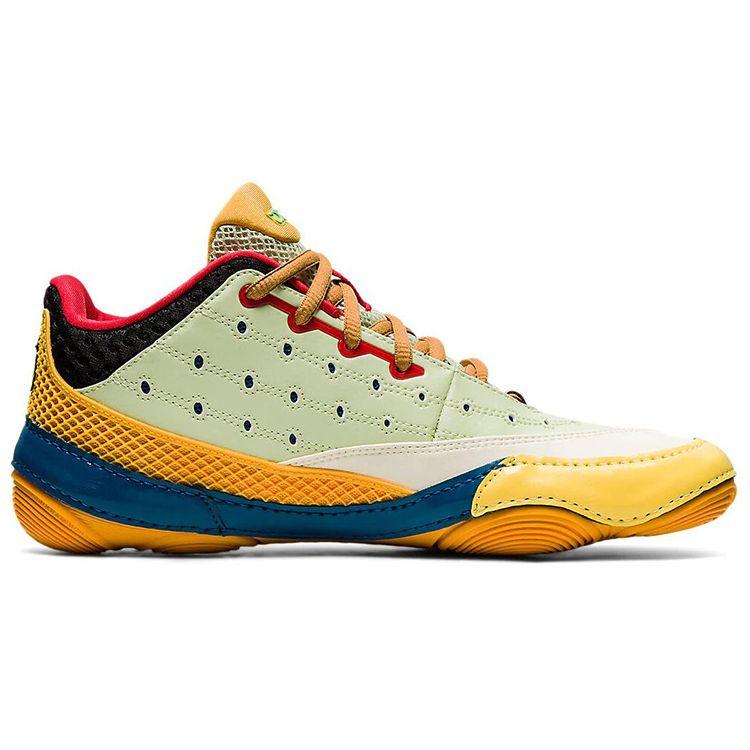 Asics Kiko Kostadinov X  Classic Color Block Synthetic Leather Low Top Casual Running Shoes Women sneaker Yellow Blue 1022A337-100