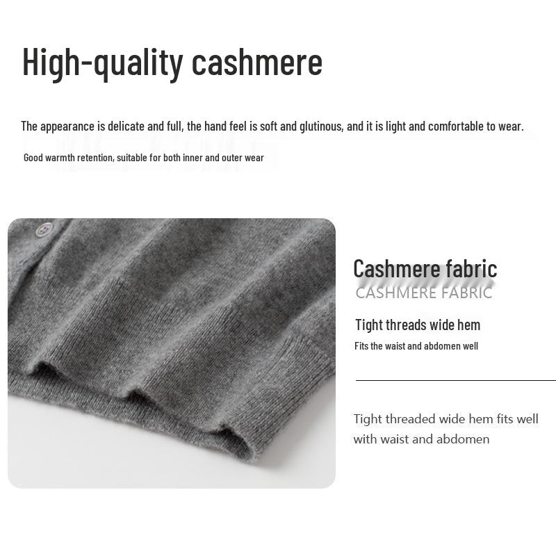 Women's Pure Cashmere Thickened Long Cardigan - Autumn 2025 Collection: Loose, Warm, Long Sleeve Knit Sweater.