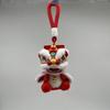 New Year Plush Lion Figurine With Embroidered Features For Chinese Festival Decor
