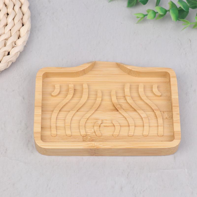 Bamboo Soap Dish Holder Tray, Wood Bar Soap Saver Self Draining Soap Case For Bathtub Hotel Home Countertop Drying Shower Sink