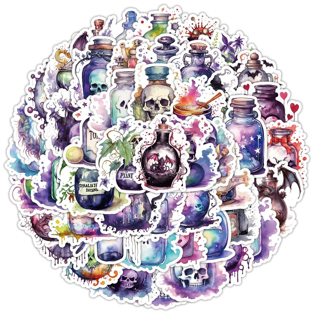50 Magical Magic Potion Graffiti Stickers Mobile Phone Computer Waterproof Decorative Stickers Creative Stationery Stickers