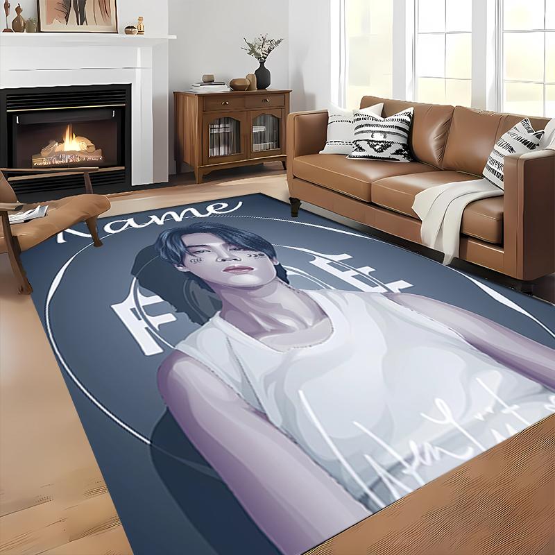 Custom Personalization Jimin Area Rug - Perfect For Kitchen, Bathroom,Laundry Room Decor Large Size Available,Gift All Seasons