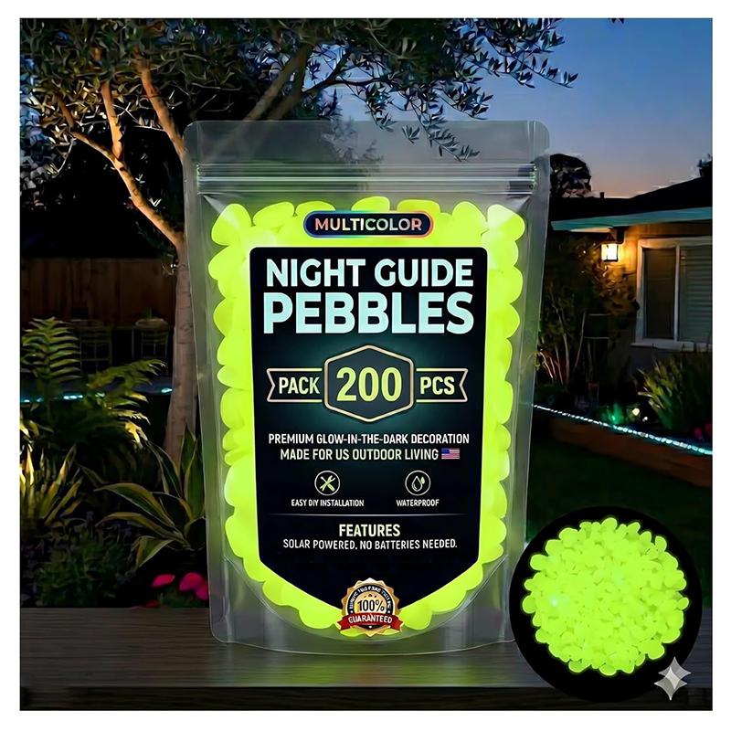 Outdoor Garden Luminous Stone Decor Colored Glowing Stone Glowing Bead Fish Tank Landscape Glowing Stone Decor Night Guide Stone