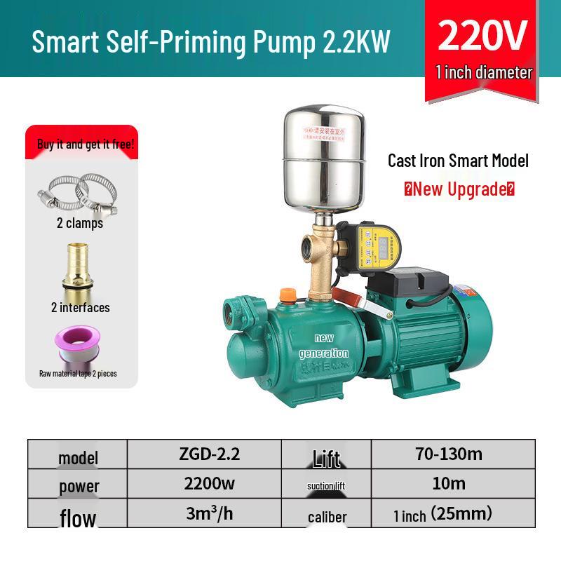 Fully Automatic 220V Self-Priming Booster Pump for Well and Tap Water