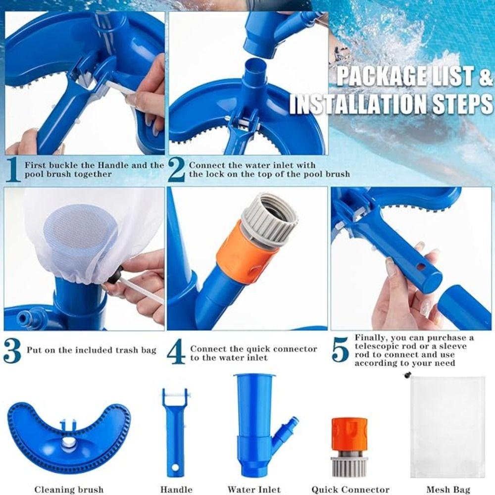Brush Portable Pool Vacuum Handheld Swimming Pool Jet Cleaner Jet Vacuum Cleaner  Fountains