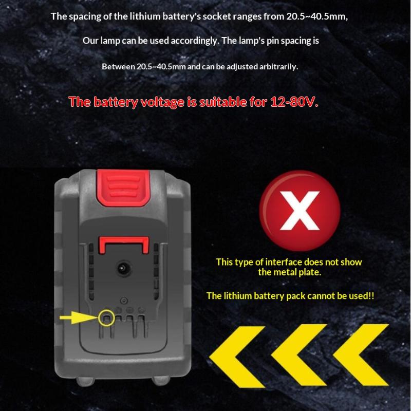 1/2/4Pcs Universal Portable Led Work Lamp For 18V-21V Li-Ion Battery Outdoor Camping Emerge Light Power Tool Accessories