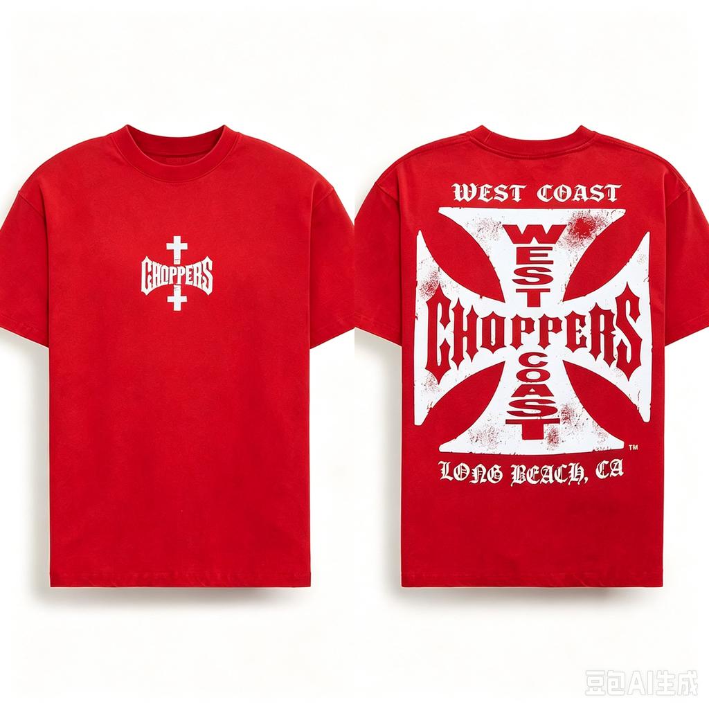 West Coast Choppers Core Logo T-Shirt Men Women Oversized Streetwear Y2k Retro Hip Hop Harajuku Short Sleeve Casual Loose Female Male Clothing