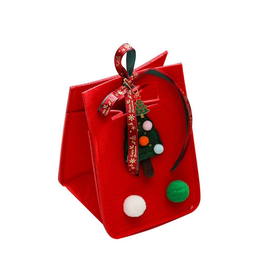 Santa Claus Snowman Elk Felt Christmas Candy Bag New Year Home Decoration Felt Gift Bags Merry Christmas With Handle