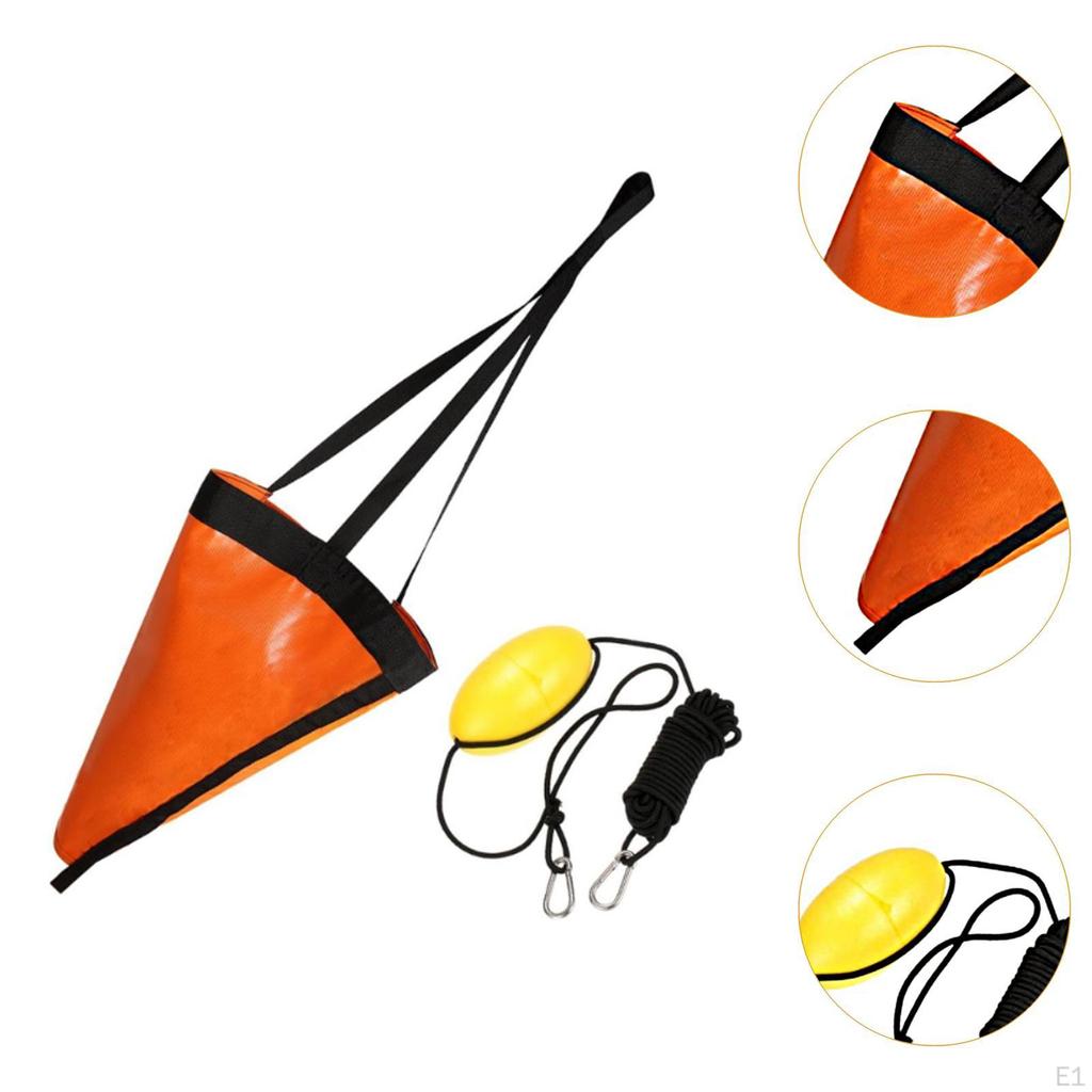 Sada driftovací kotvy pro kánoi pro rybaření s 30ft tažným lanem a PVC materiálem