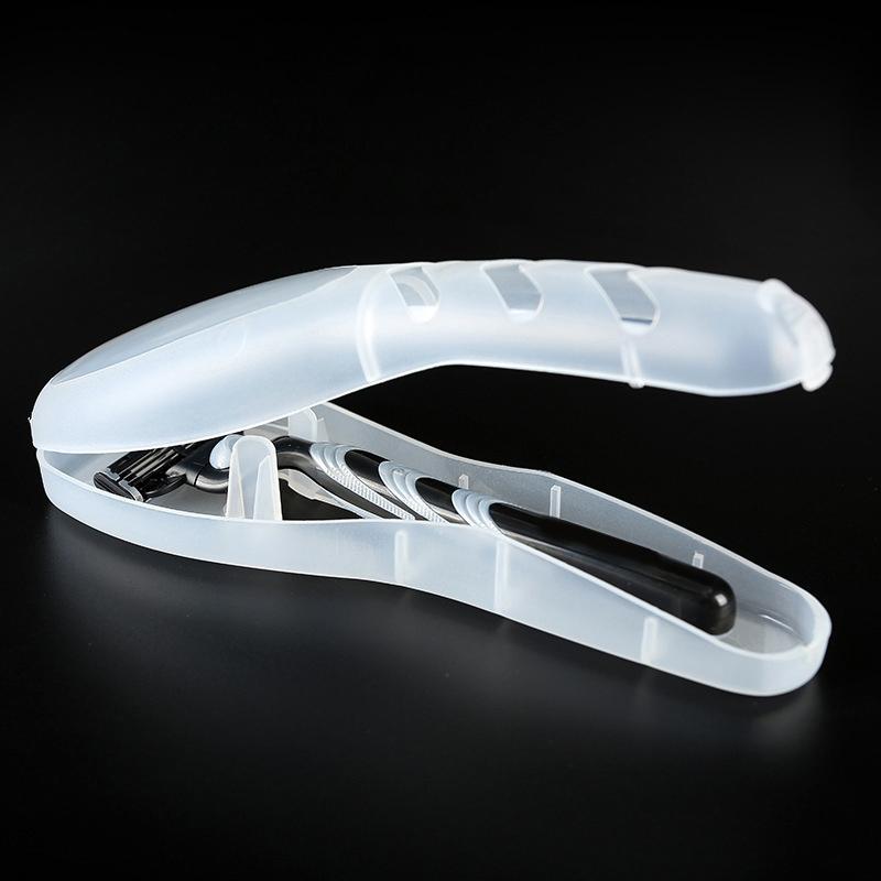 1/2/4 stk Oppbevaringsboks for barberhøvel Gjennomsiktig Plast Barberhøvelboks Bladholder Bærbar Reise Barberhøvel Etui Menns Barberhøvelboks Beholdere