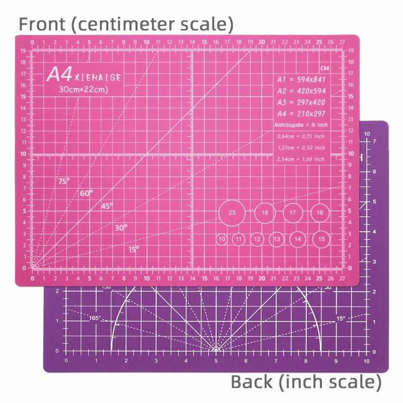 A4 Double-Sided Colored Cutting Mat for Paper, Engraving, Model Clay, and Rubber Stamps